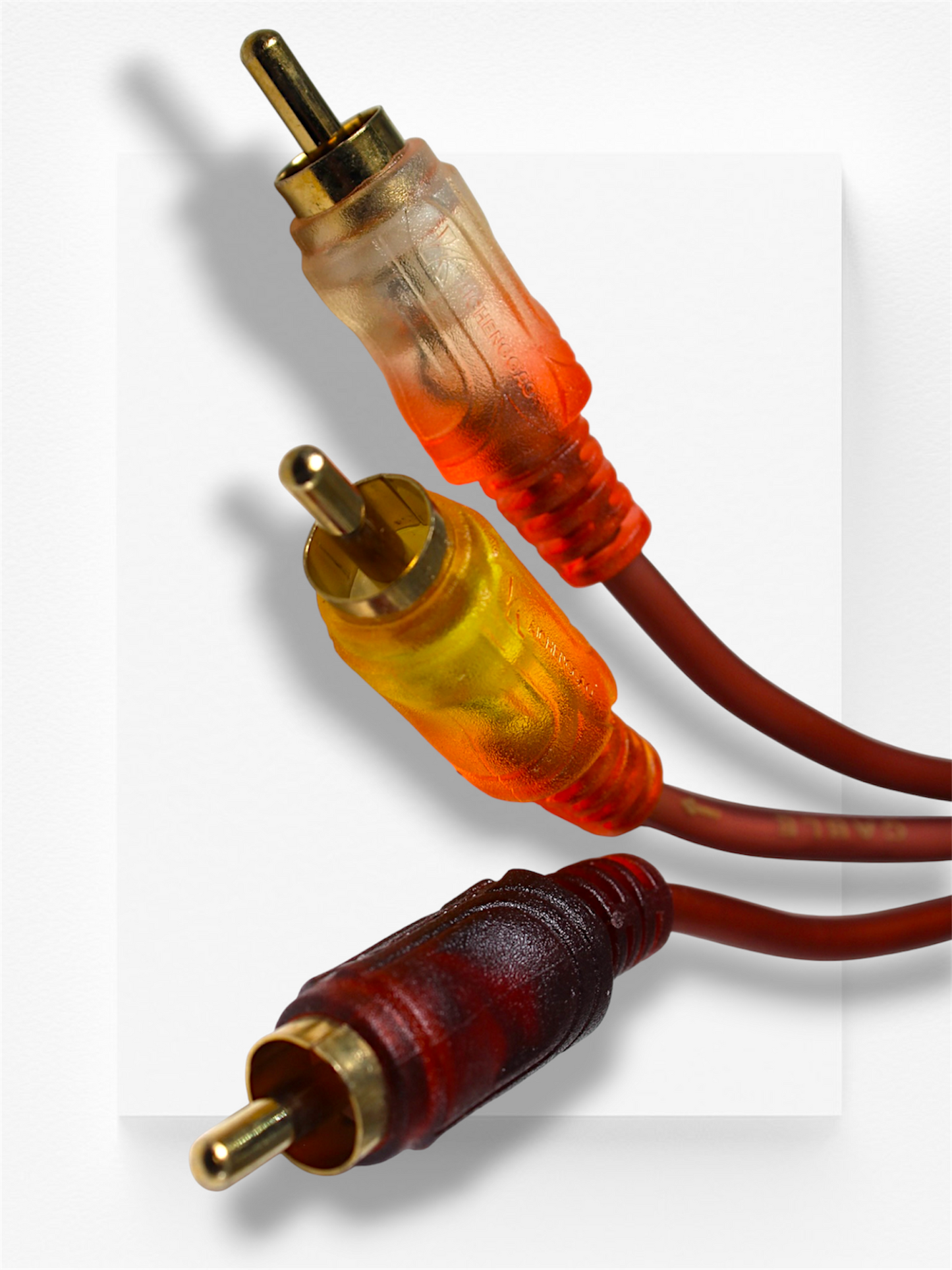 Clear AV 3-RCA to 3.5mm red Braided Cable for DV Camcorders & ImmersionRC Powerplay