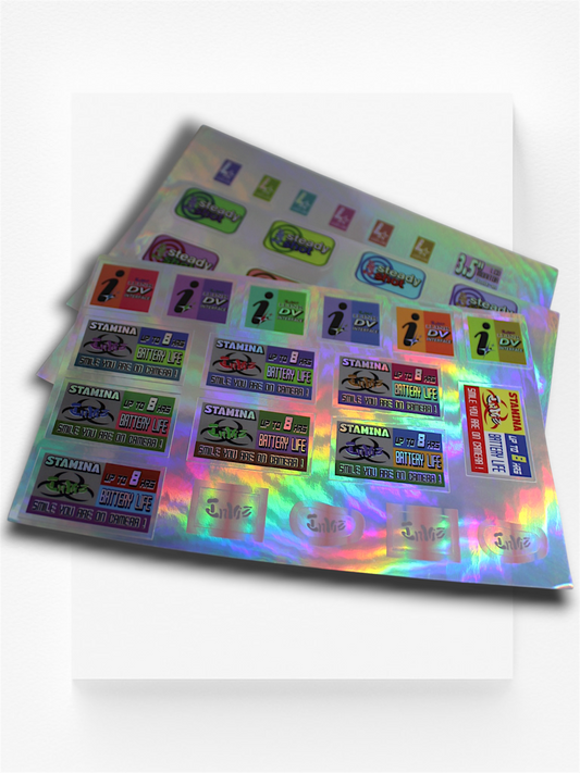 Handycam stickers pack (3-pack) holographic edition for dv camcorders by invizworldwide